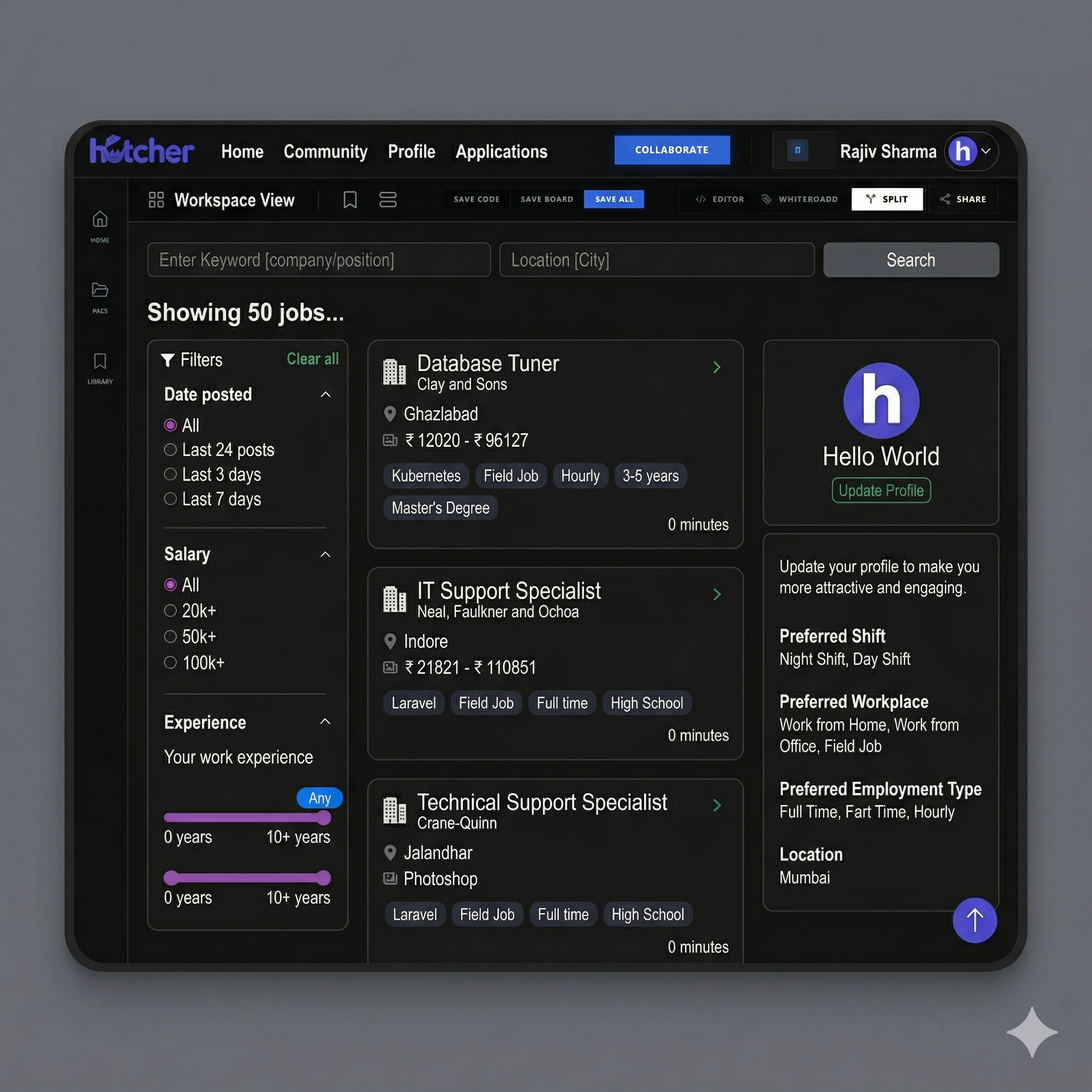 Hatcher — Job Platform