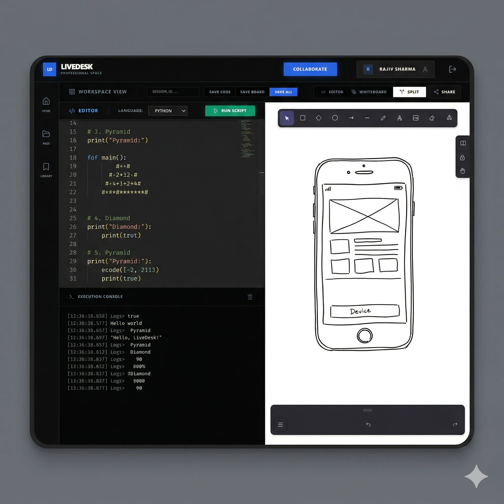 LiveDesk — Collaboration App